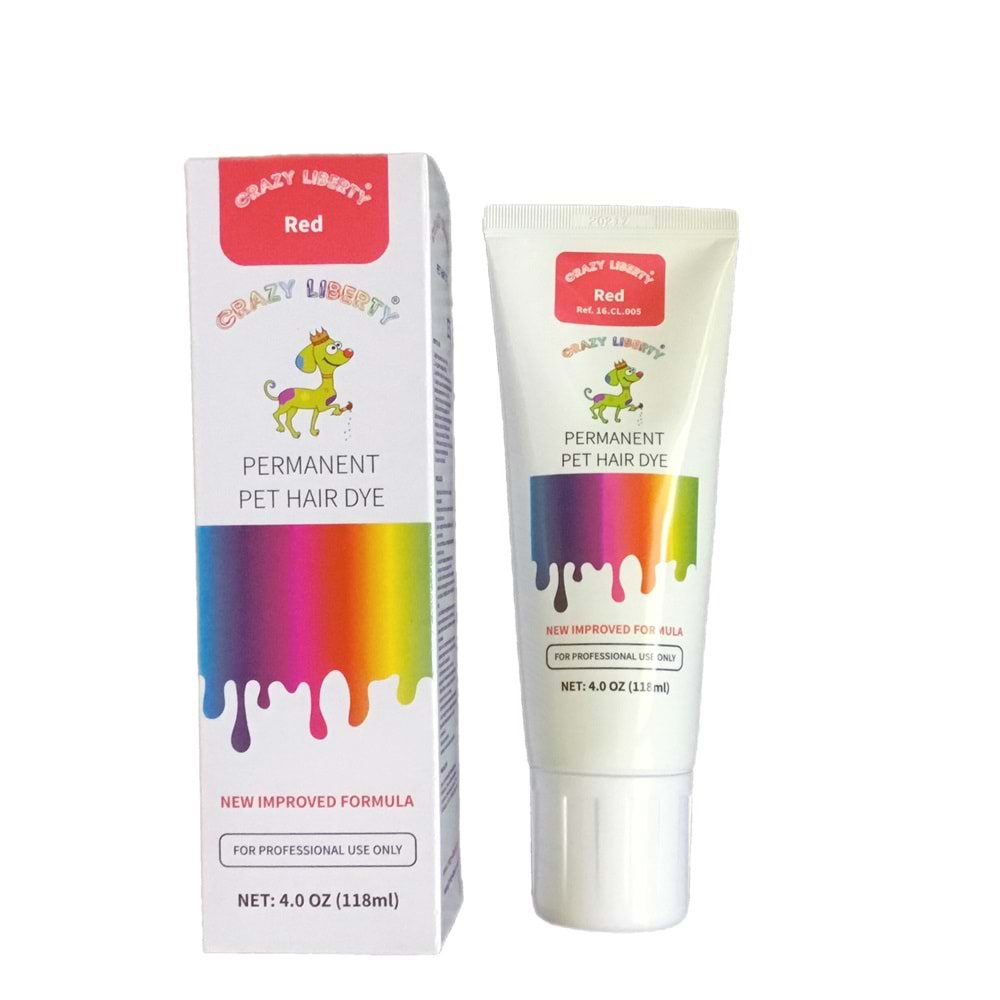 CRAZY LİBERTY Pet Boyası Kırmızı 118 ml