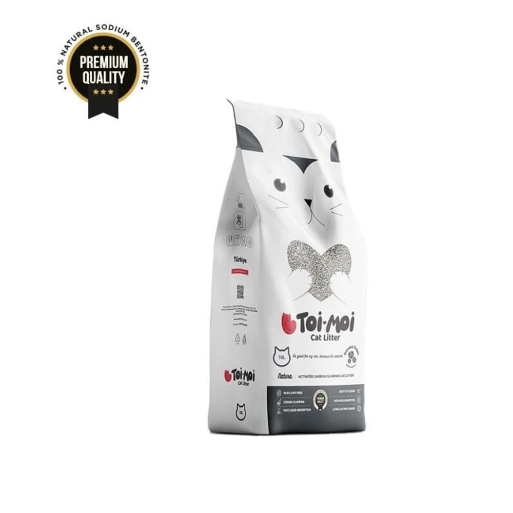 TOİ MOİ NATURA GREY AKTİF KARBON 10 KG KEDİ KUMU FB 0525