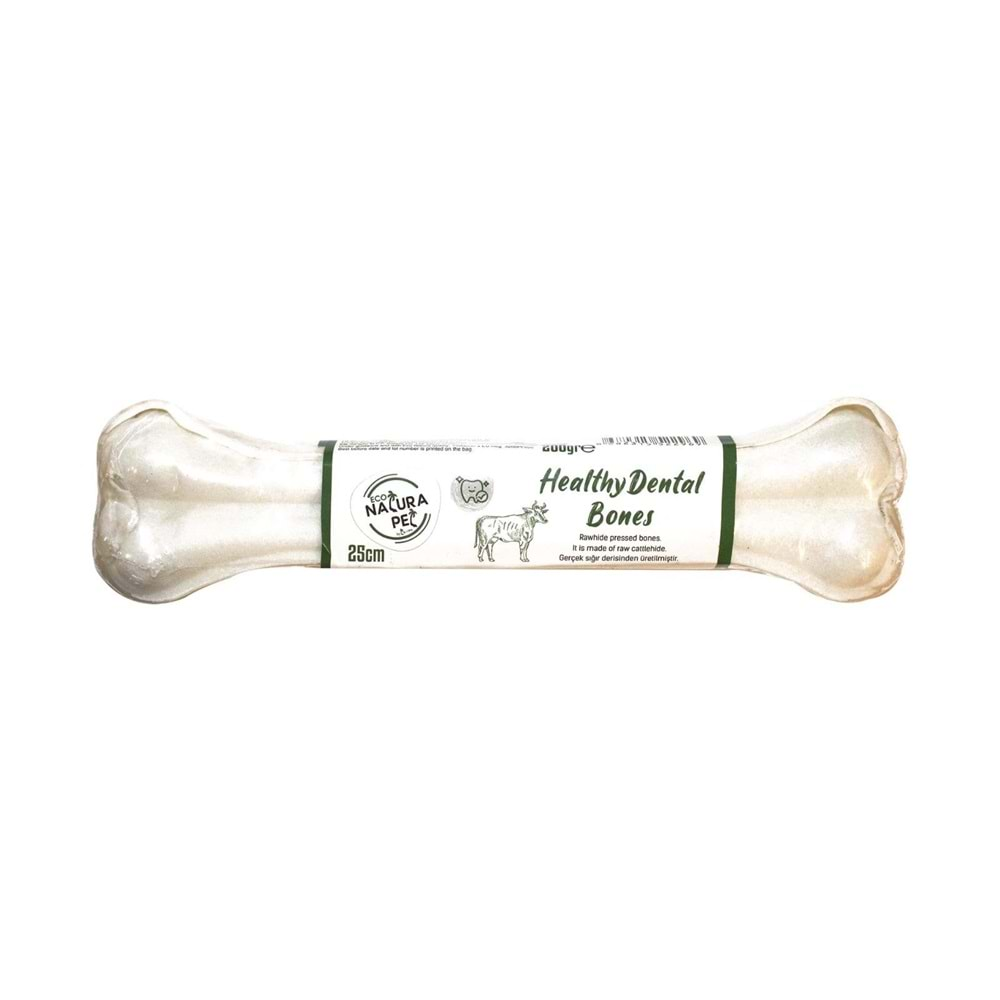 Pet Healty Dental Bones Beyaz Pres Kemik 25 cm 200 gr