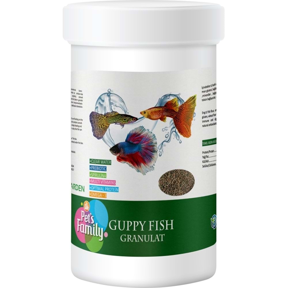 PETS FAMİLY GUPPY FISH GRANULAT 100ML/50g