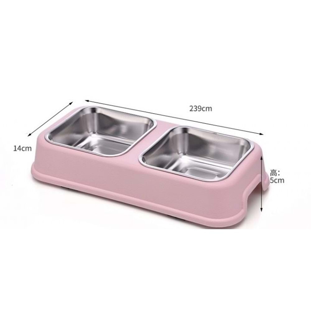 NUNBELL MELAMİN ÇELİK MAMA KABI İKİLİ 4008141