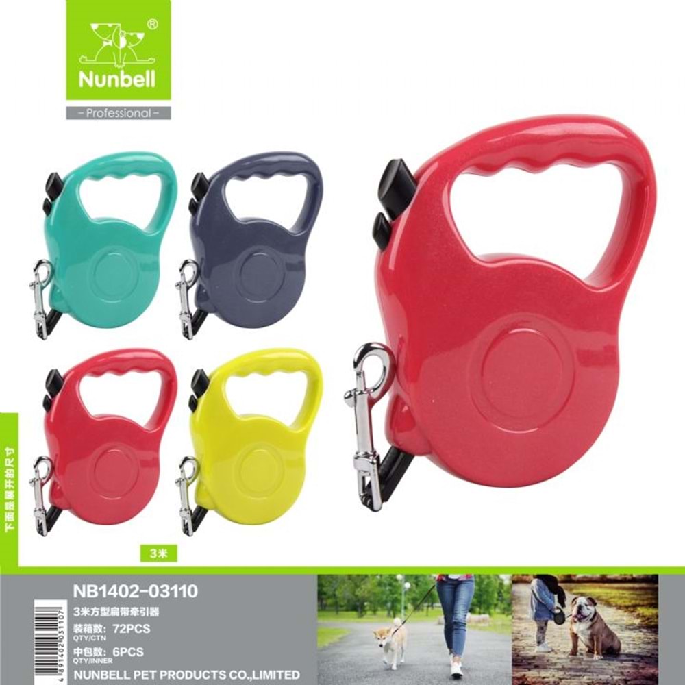 NUNBELL OTAMATİK TASMA ŞERİT 3mt 4902001