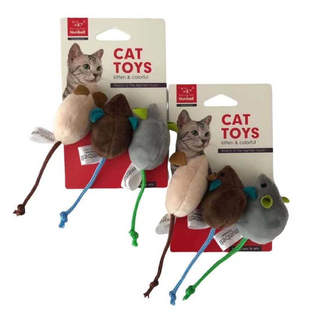 Nunbell Renkli Fare 3'lü