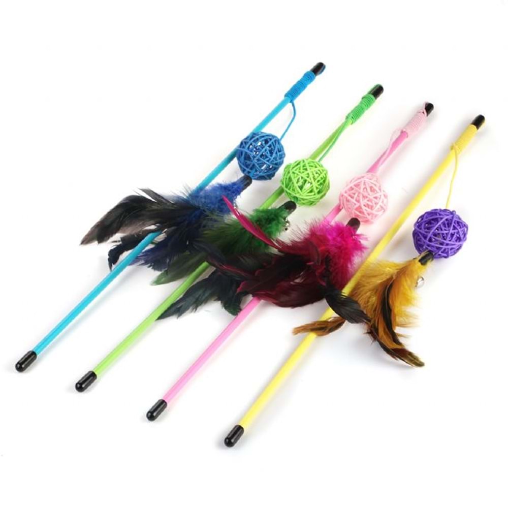 NUNBELL KEDİ OLTASI RENKLİ TÜYLÜ TOPLAR