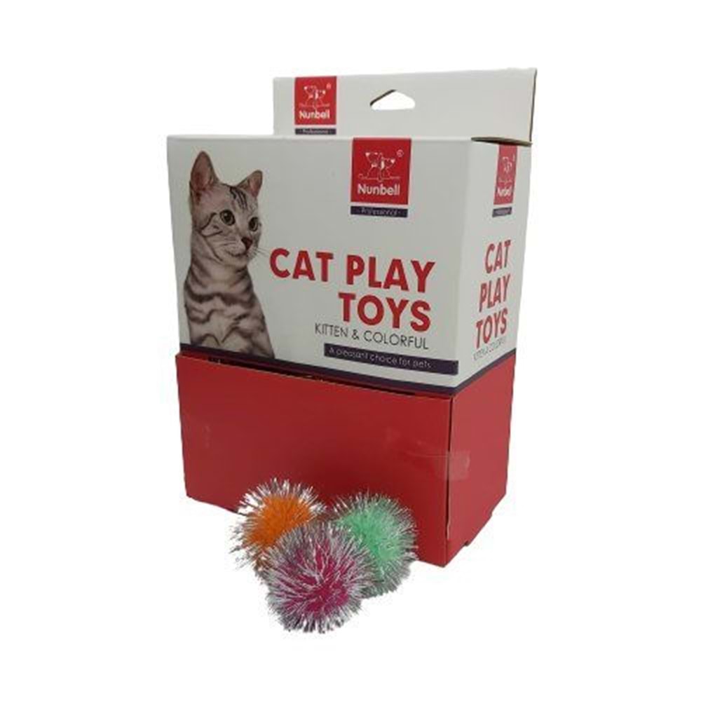 5257008 Nunbell Kedi Oyun.Simli Top 48'li