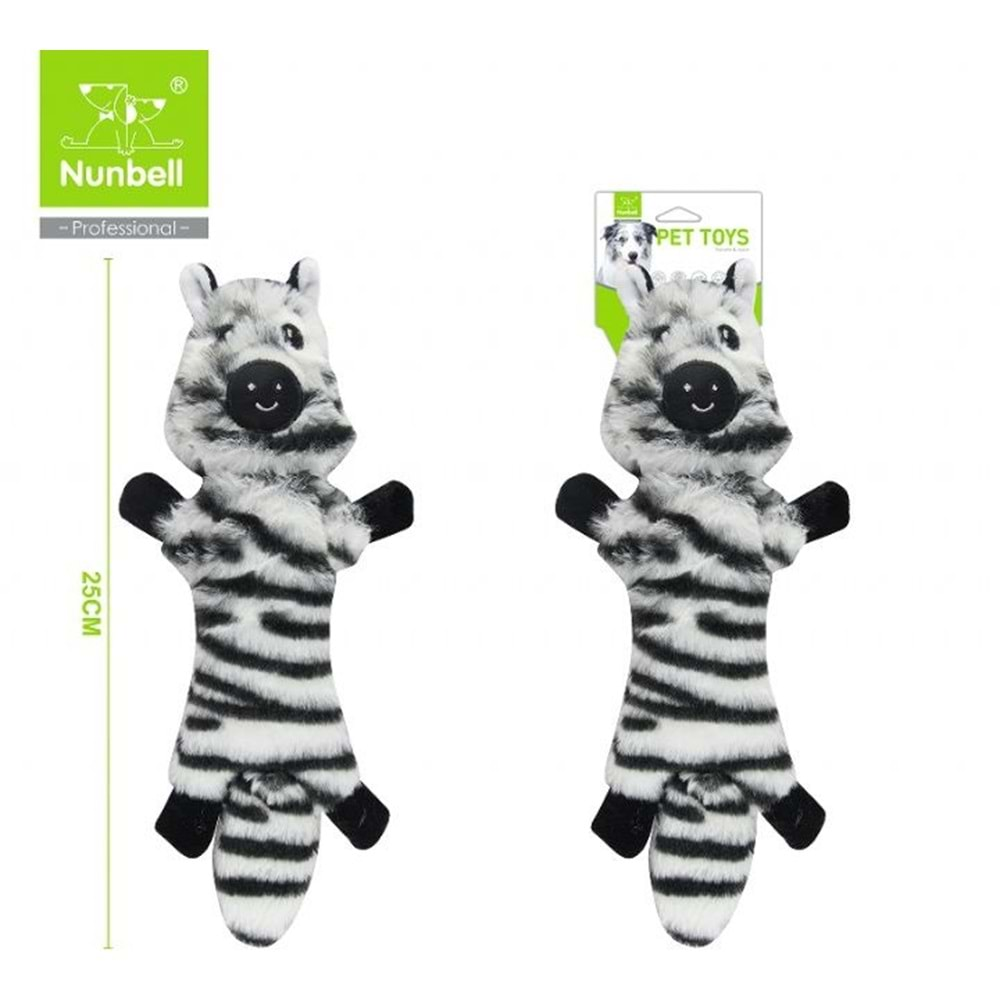 Nunbell Köpek Oyun.Peluş Zebra