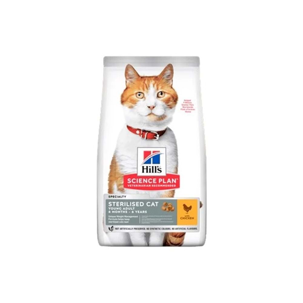 Hill's SP Yetişkin Tavuklu Kısırlaştırılmış Kedi Maması 1.5KG
