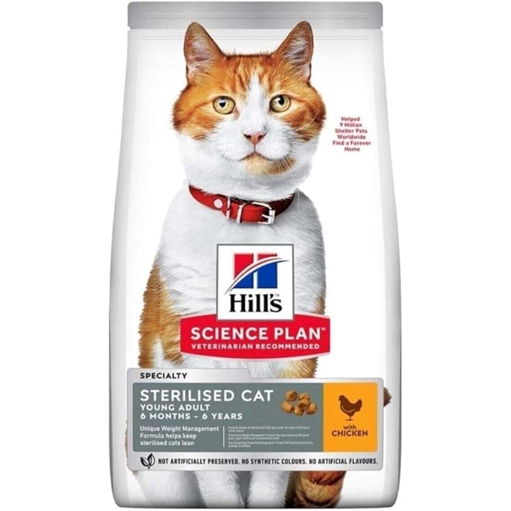 Hill'S Sp Tavuklu Kısırlaştırılmış Yetişkin Kedi Maması 3Kg