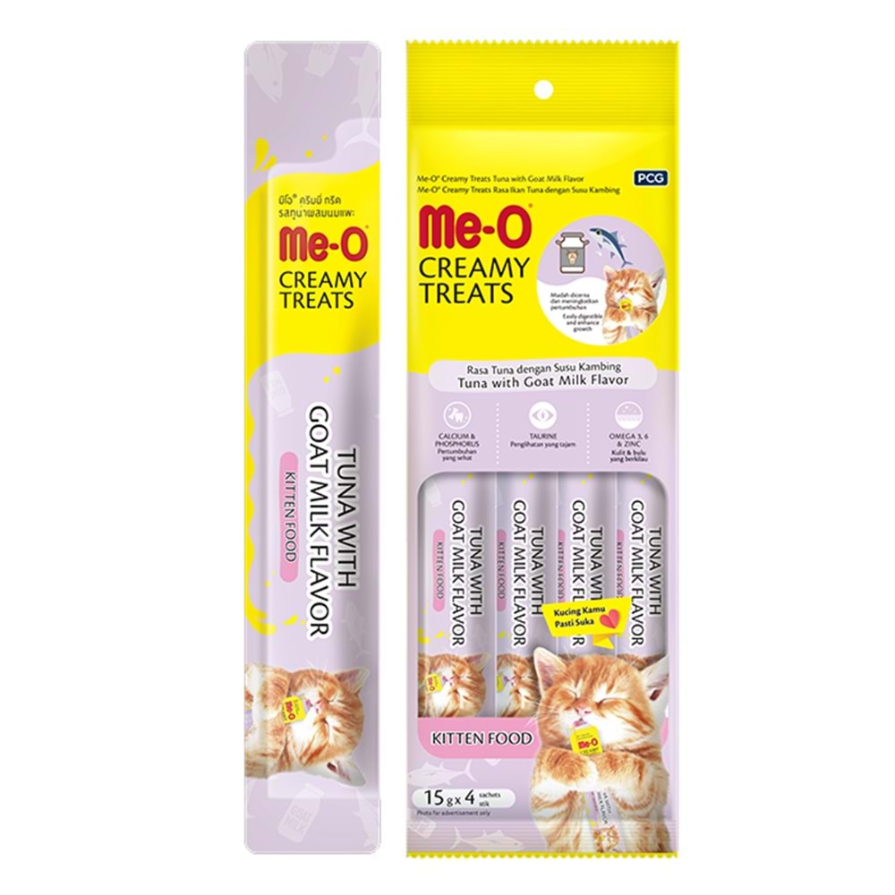 Me-O Krema-Kitten-Keçi Sütlü&Ton B. 4x15Gr