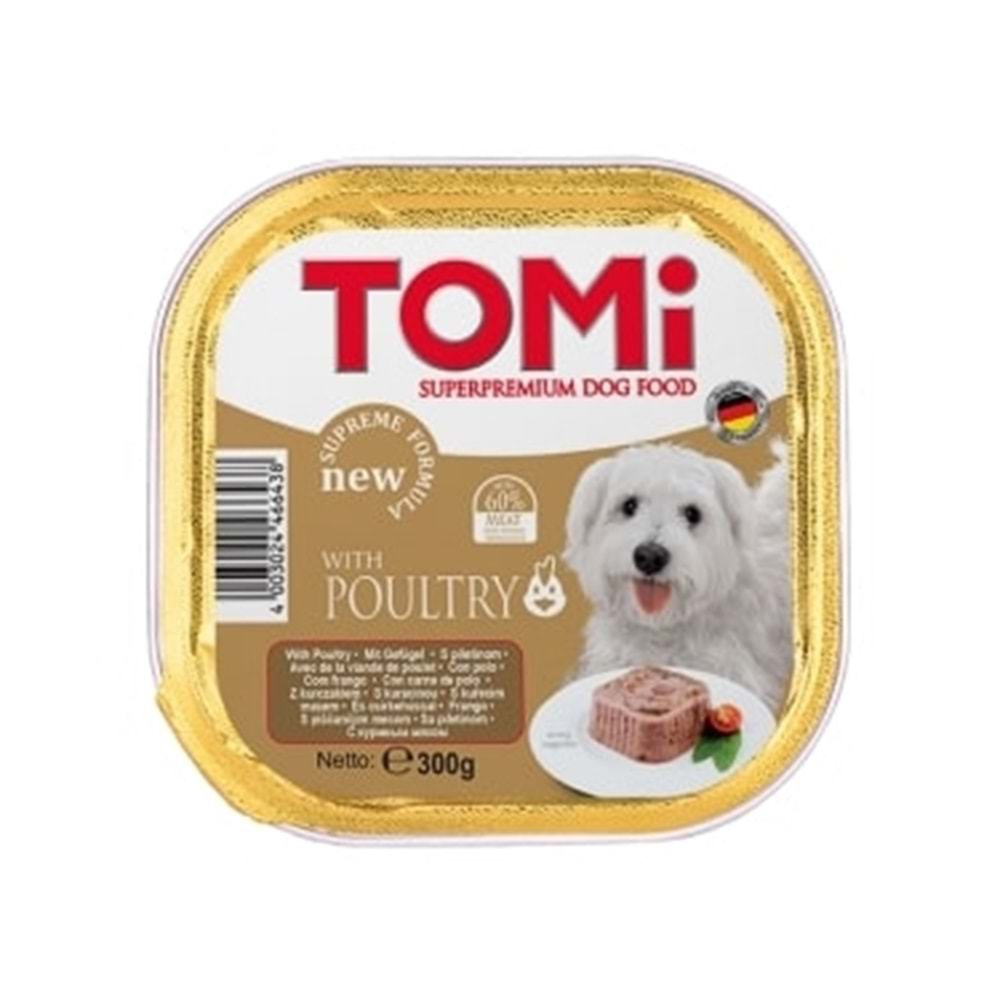 Tomi KÖPEK KÜMES HAYVANLI PATE ALÜMİNYUM YAŞ MAMA 300GR (PATE)