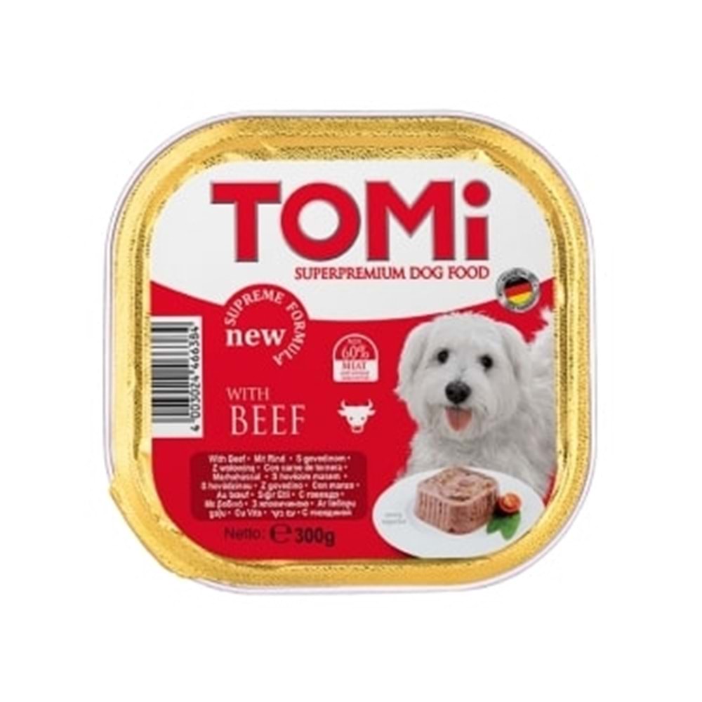 Tomi KÖPEK DANA ETLİ PATE ALÜMİNYUM YAŞ MAMA 300GR (PATE)