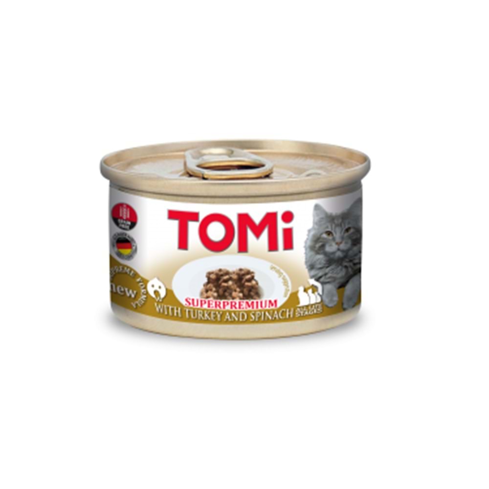 TOMİ KEDİ HİNDİLİ ISPANAKLI YAŞ MAMA 85G