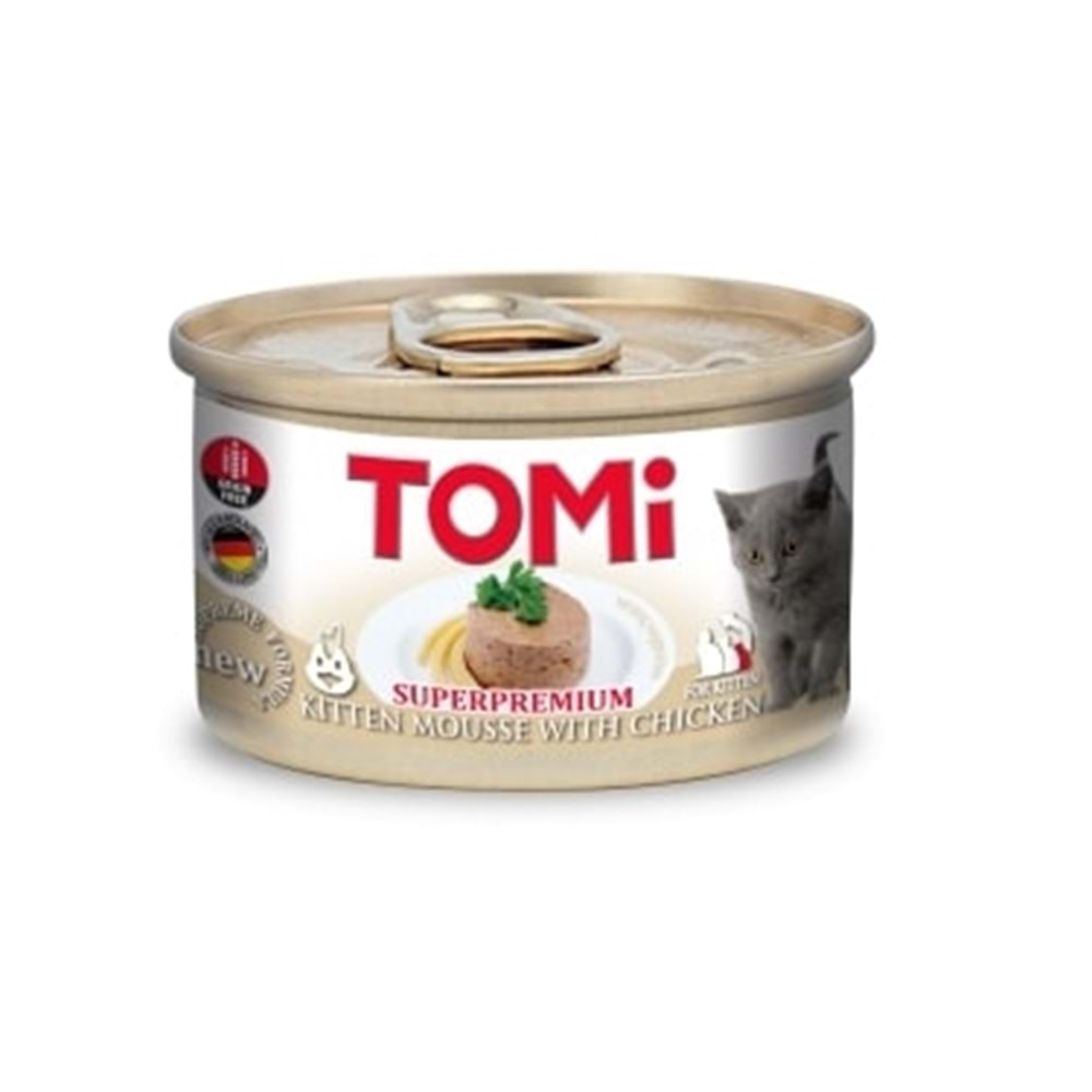 TOMİ YAVRU KEDİ TAVUKLU YAŞ MAMA 85G