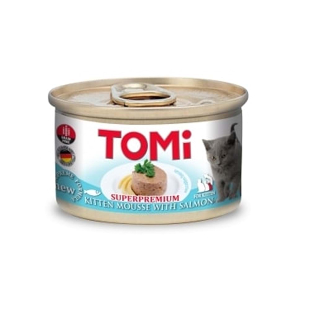 TOMİ YAVRU KEDİ SOMONLU YAŞ MAMA 85G