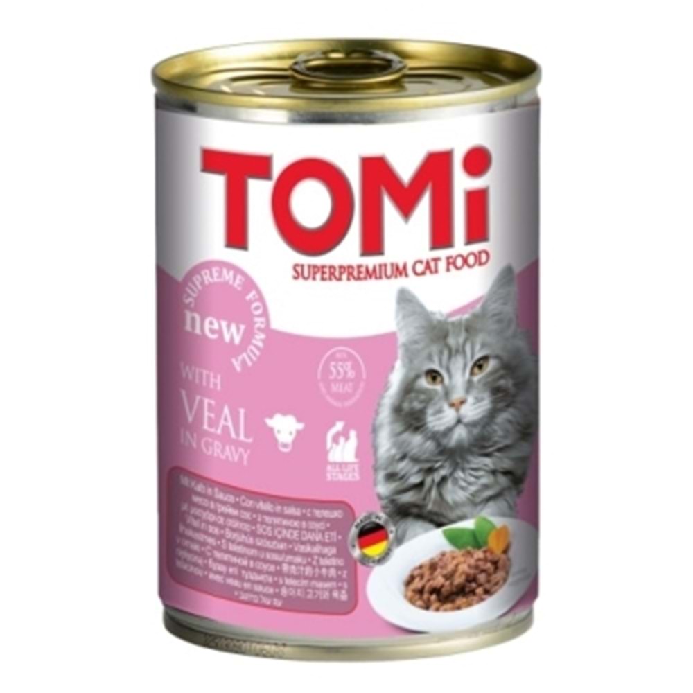 TOMİ KEDİ BUZAĞI ETLİ YAŞ MAMA 400G