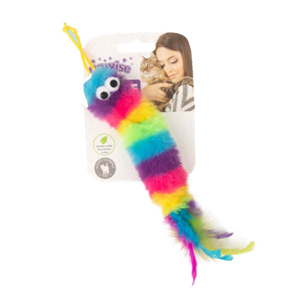 Pawise Örgü Kedi Oyuncağı Gökkuşağı Kurtçuk