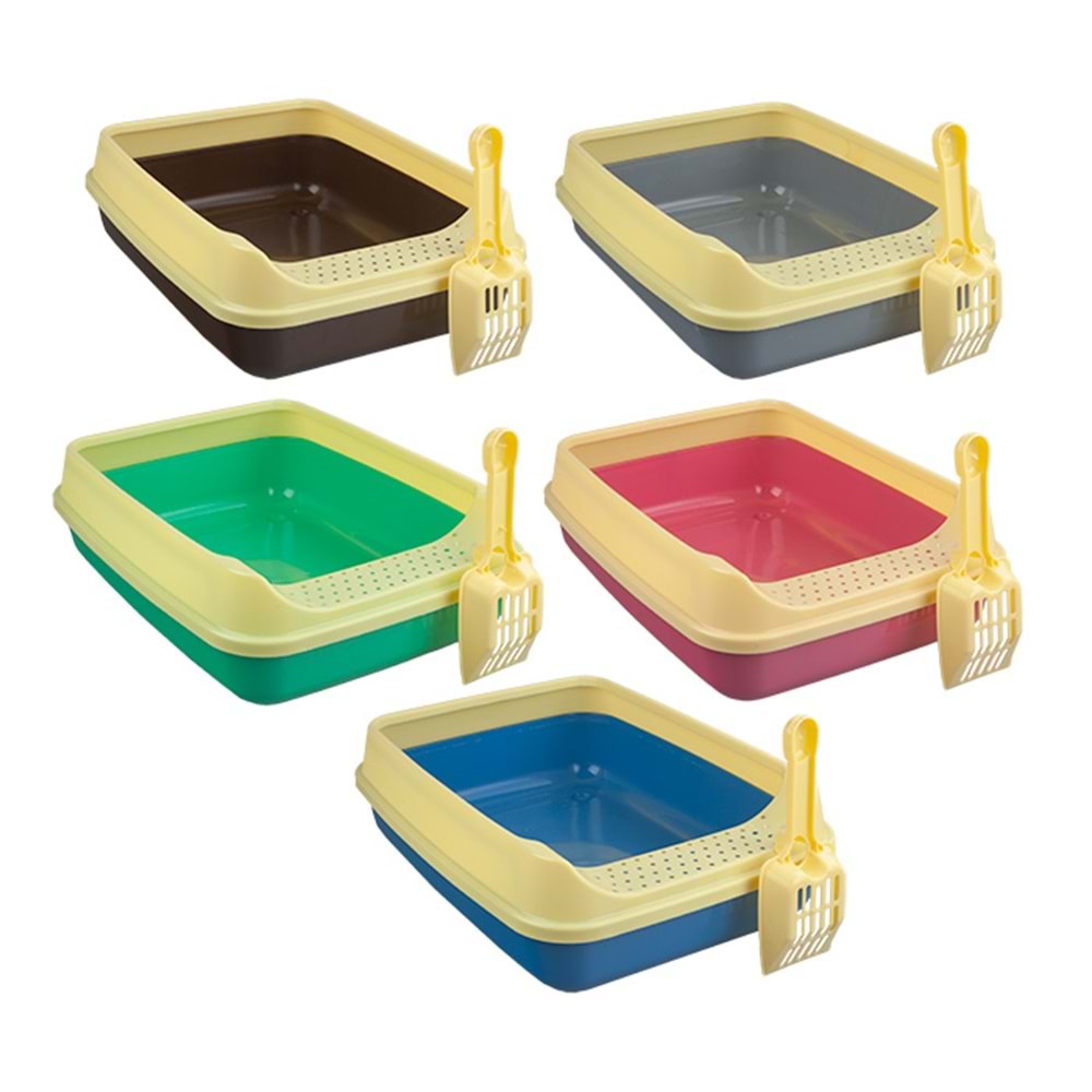 Kedi Tuvalet Kabi Elekli Çerçeve + Kürek(10)