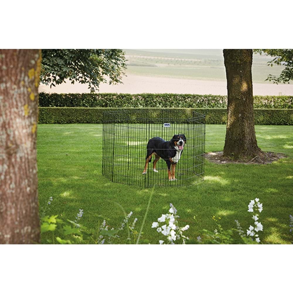 Savic Köpek Parkı 2 | Yavru Köpek ve Köpek Oyun Parkı – Siyah E-Kaplama 91 CM