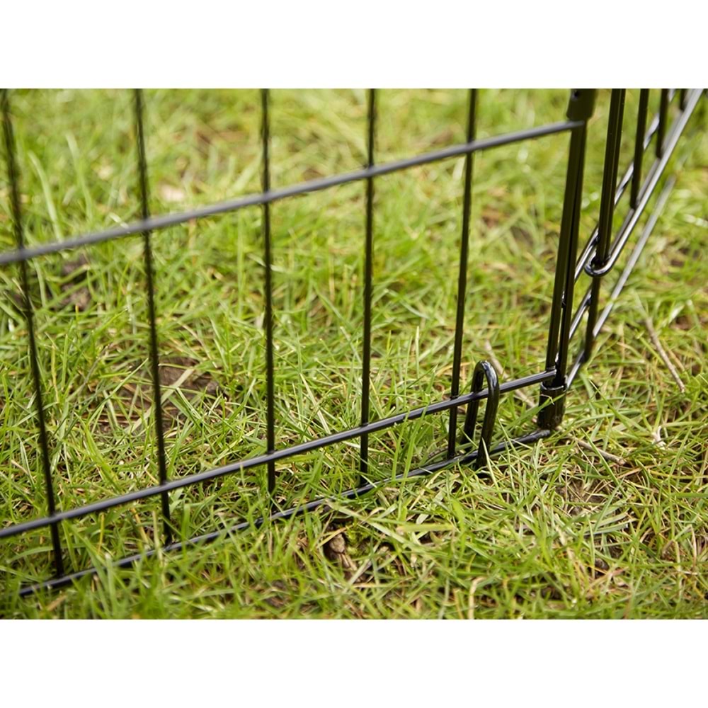 Savic Köpek Parkı 2 | Yavru Köpek ve Köpek Oyun Parkı – Siyah E-Kaplama 91 CM