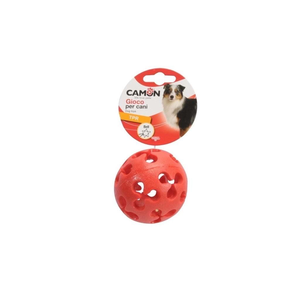 Camon Köpek Oyuncağı Zilli TPR Topu 72 MM