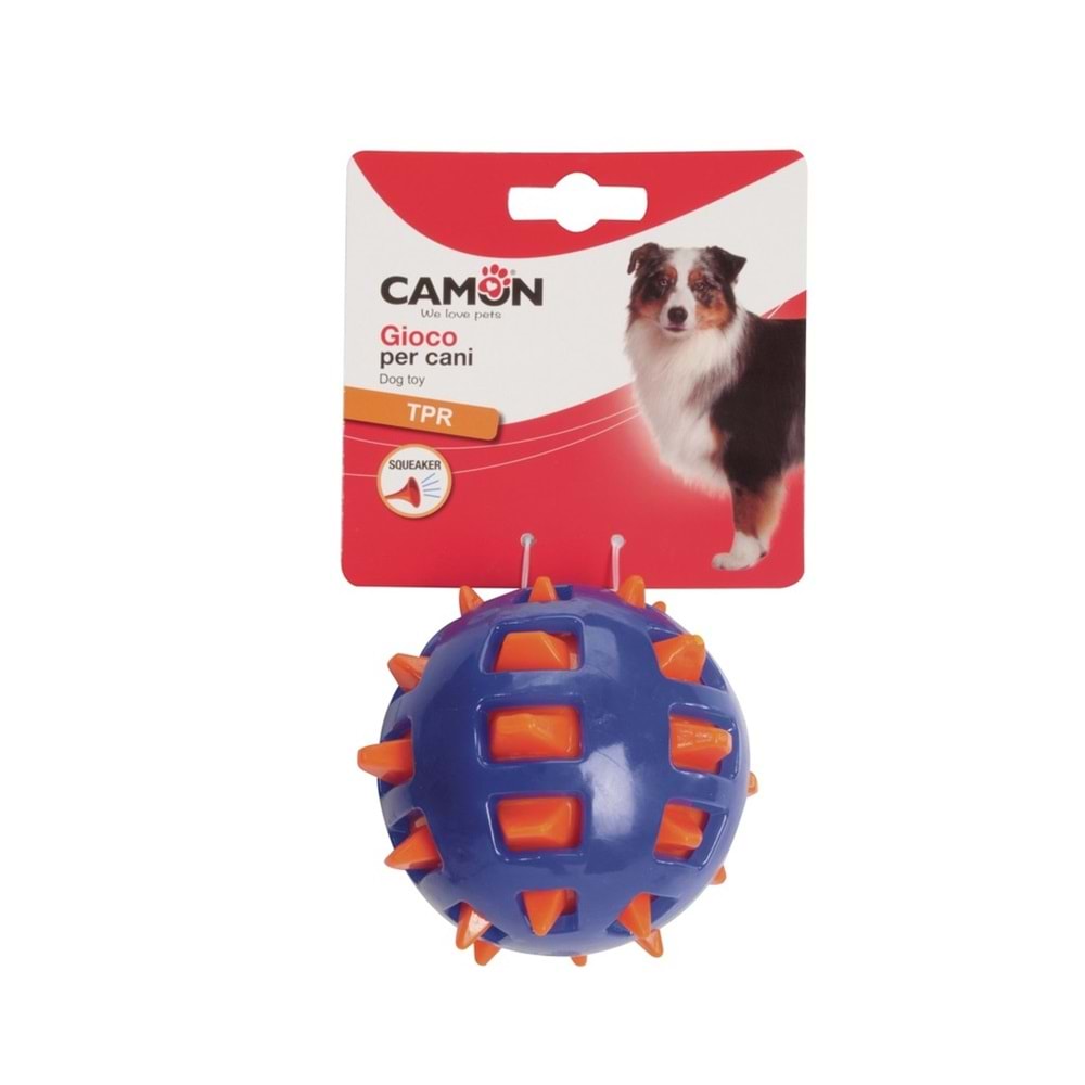 Camon Diken Uçlu,Gıcırtılı İki Renkli Top Oyuncak 10 cm