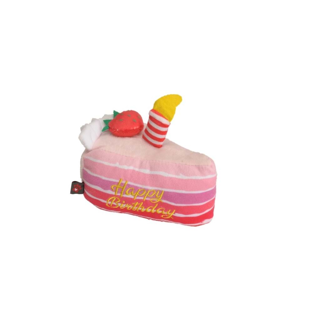 GIOCO cane in poliestere c/squeaker, fetta di torta, approx. 25cm