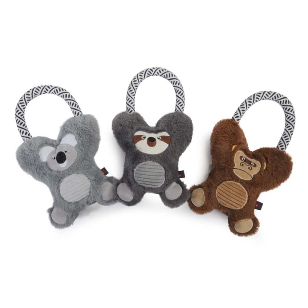 Dog toy - Polyester Gorilla w/squeaker, three models, approx. 20cm