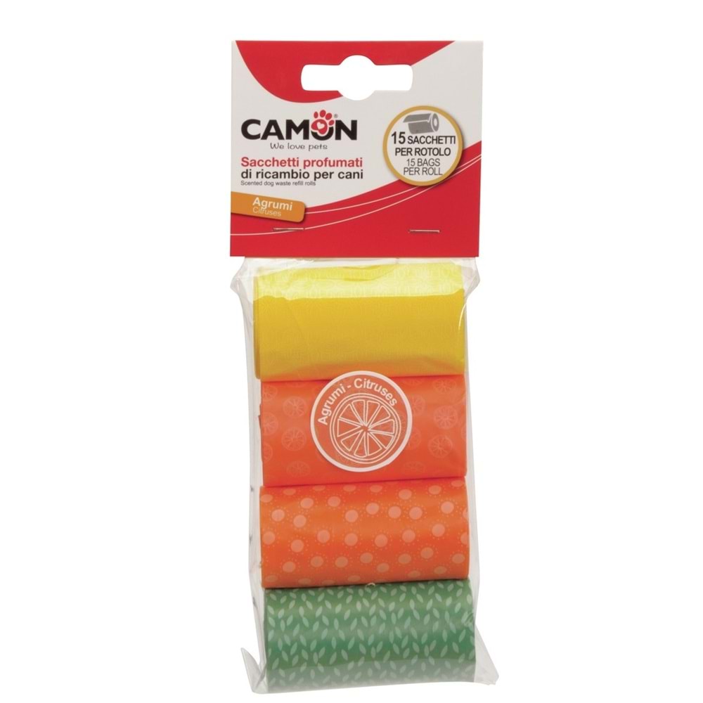 Camon Narenciye Kokulu Kaka Toplama Poşetleri 4 Rulo