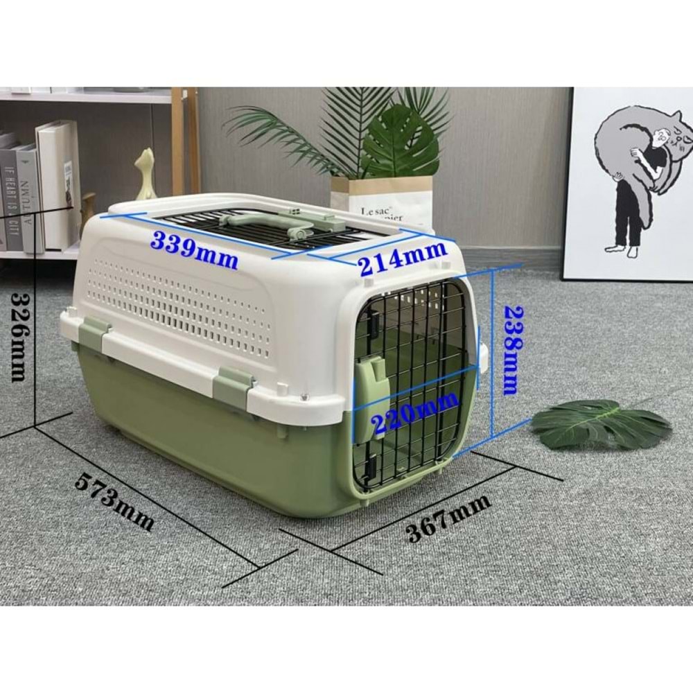 JCS BOEING EVCIL HAYVAN TAŞIMA ÇANTASI+PLASTİK PASPAS+PLASTİK KASE 56.5*36*32.5 (56*37*57)