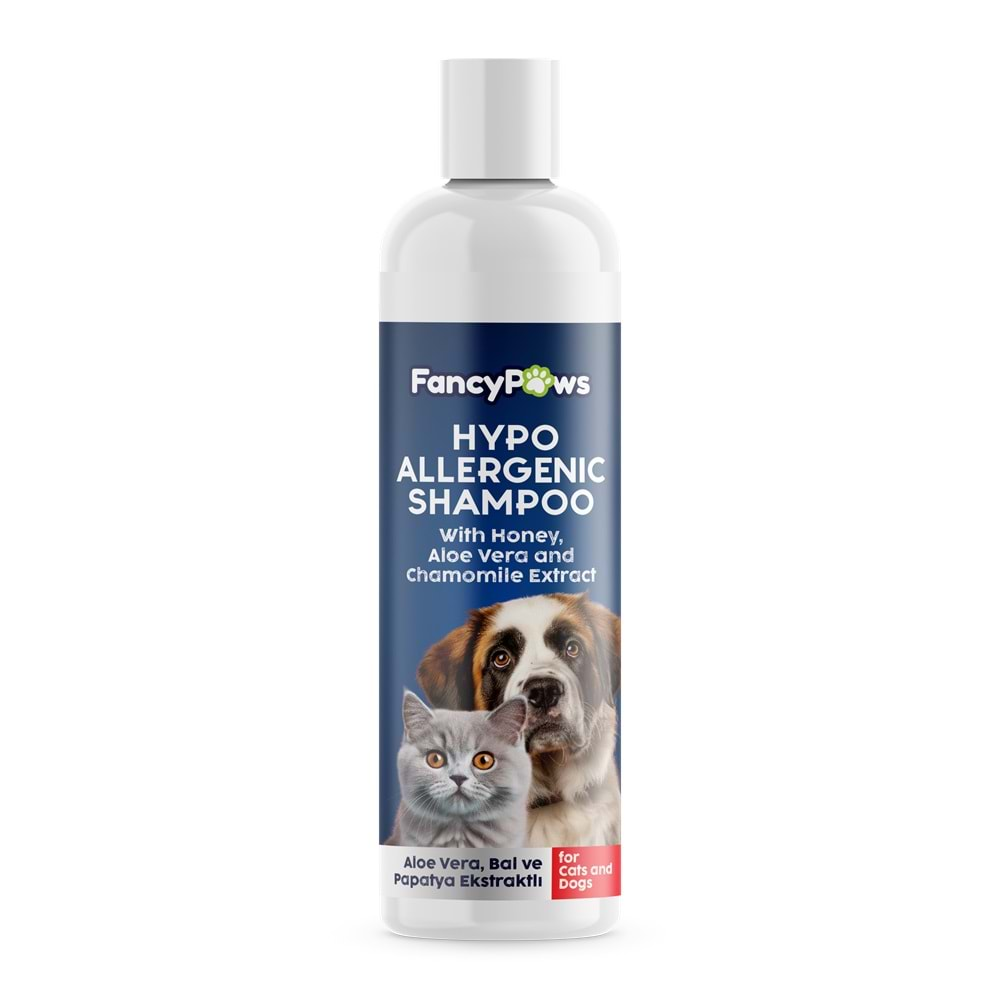 Fancy Paws Aloe Vera Bal ve Papatya Özlü Hipoalerjenik Kedi Köpek Şampuanı 250ml