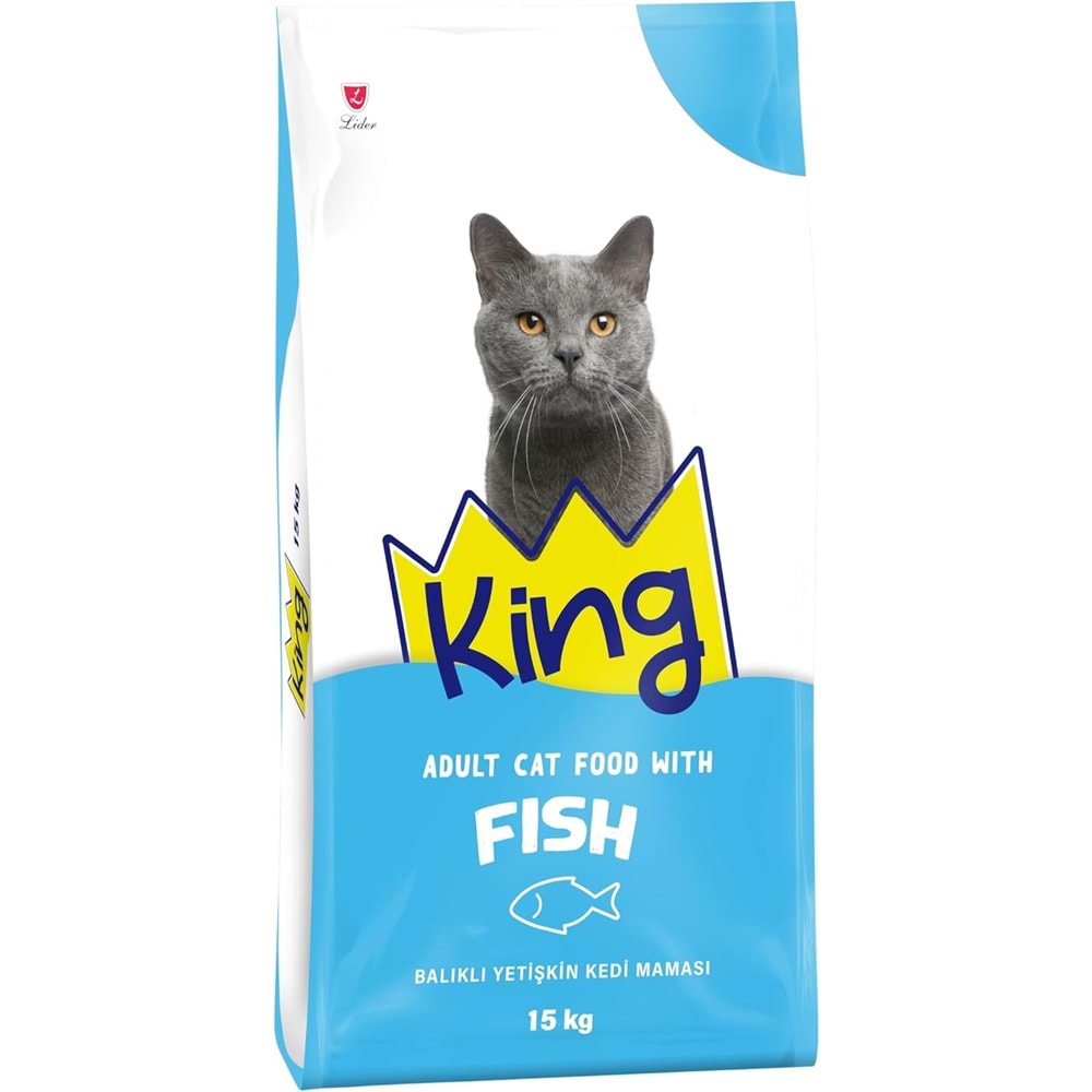 KING YETİŞKİN KEDİ MAMASI BALIKLI 15 KG