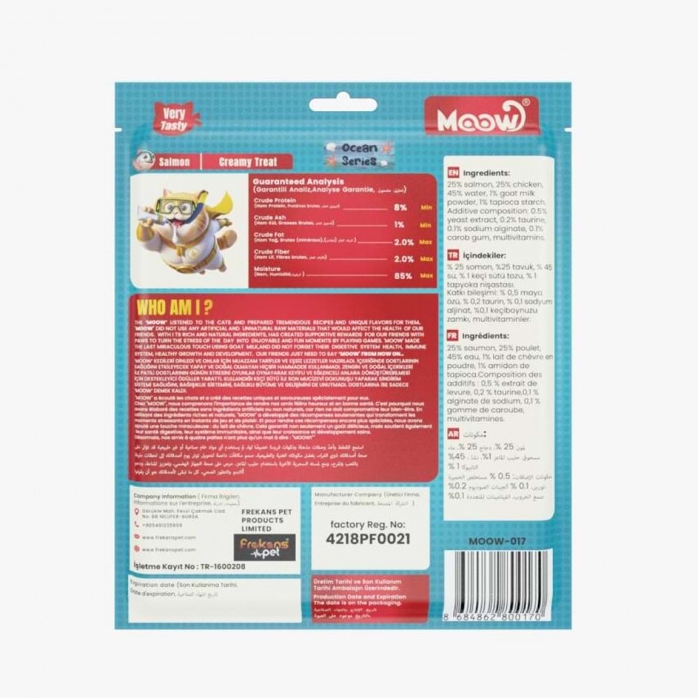 Moow Somonlu Keçı Sütlü 12Gr X 30'Lu Kedı Krema Ödülü
