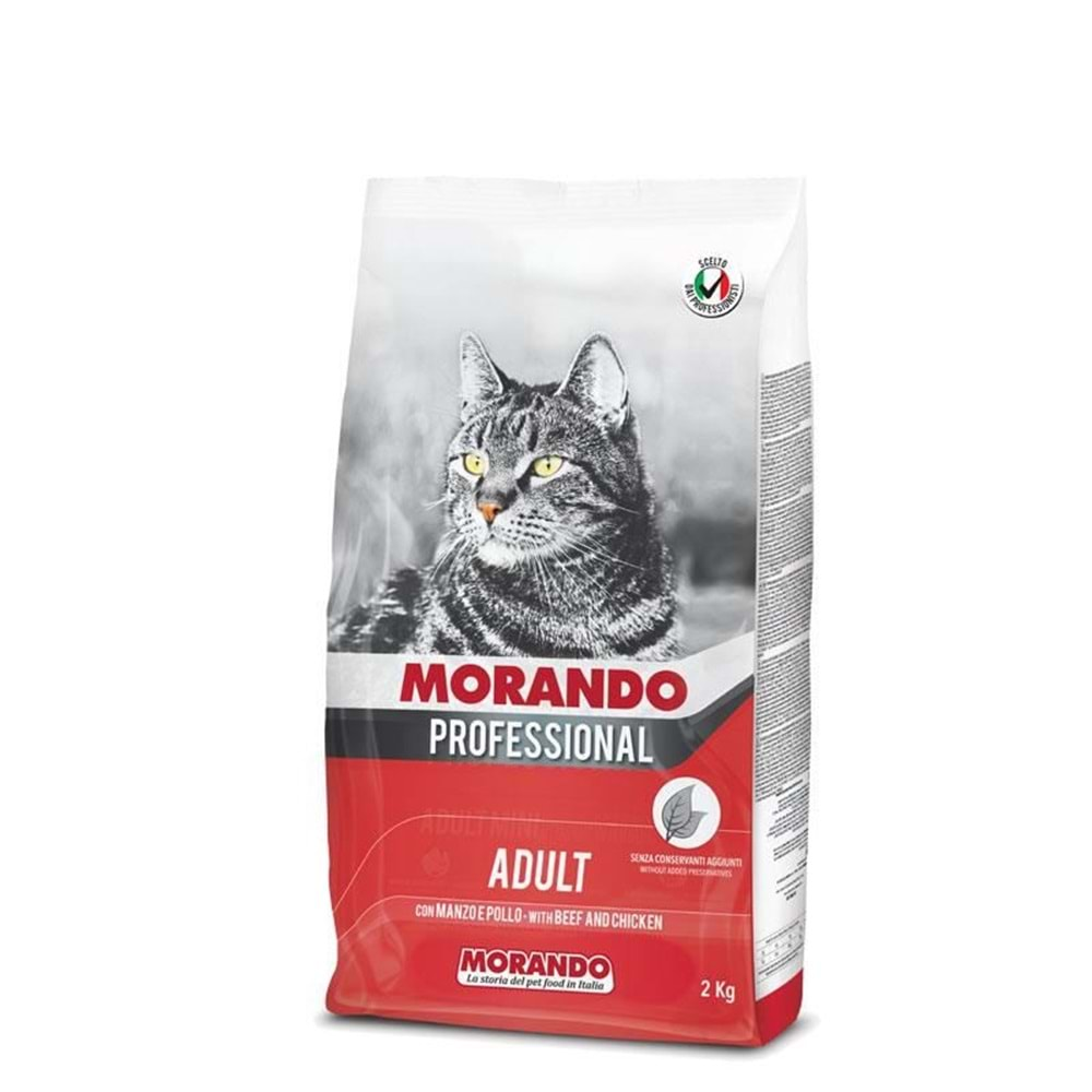 Morando Biftekli Ve Tavuklu Yetişkin Kedi Maması 2kg