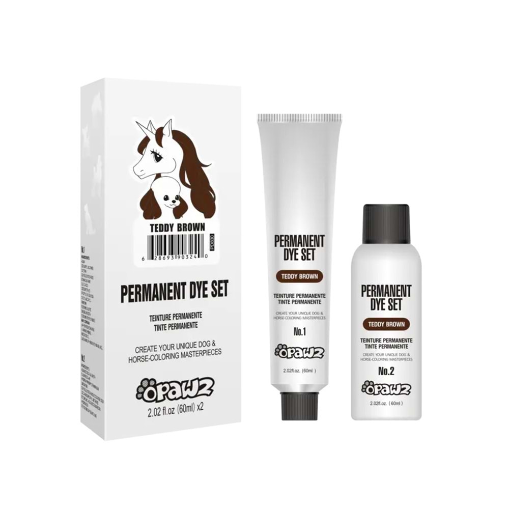 OPAWZ Dog Hair Dye - Teddy Brown 60mL*2