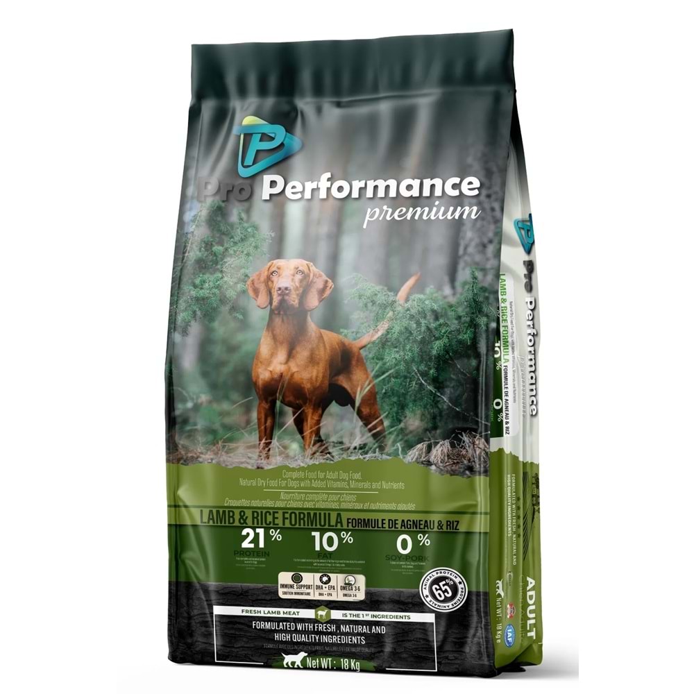 Pro Performance Premium Adult Dog Lamb & Rice 18 Kg