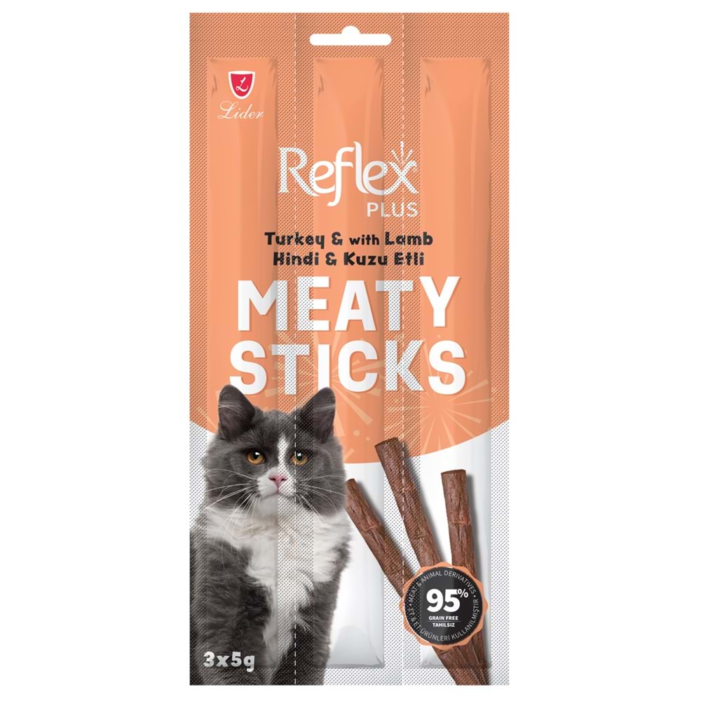 REFLEX PLUS KEDİ ÖDÜL STICKS HİNDİ&KUZU 3*5 GR