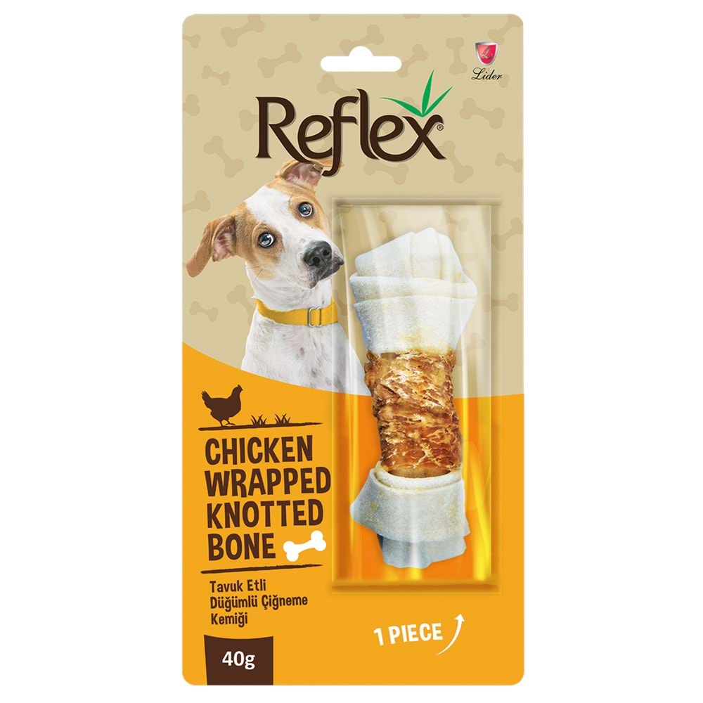 REFLEX TAVUK ETLİ DÜĞÜMLÜ KEMİK 40 GR.
