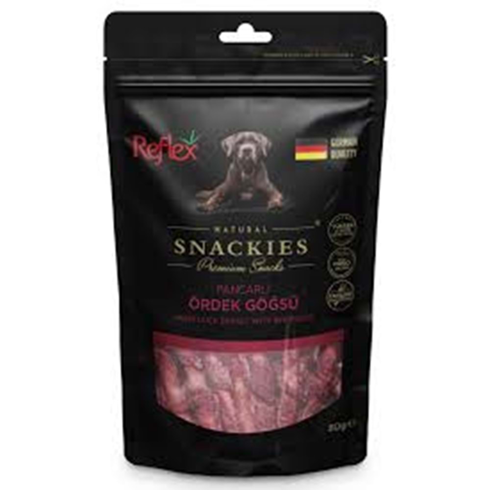 REFLEX PLUS PANCARLI ÖRDEK GÖĞSÜ KÖPEK ÖDÜL MAMASI 80 G