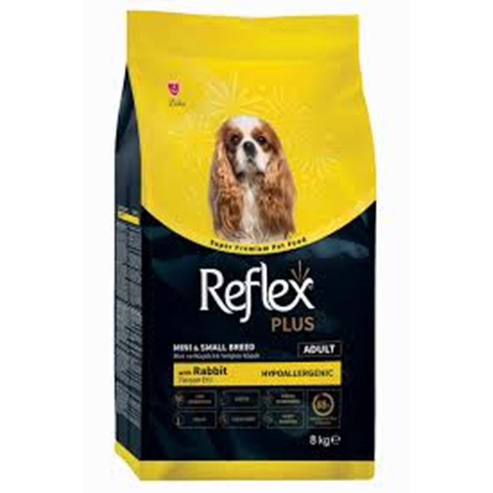 REFLEX PLUS TAVŞAN ETLİ MİNİ VE KÜÇÜK IRK YETİŞKİN KÖPEK MAMASI 8 KG