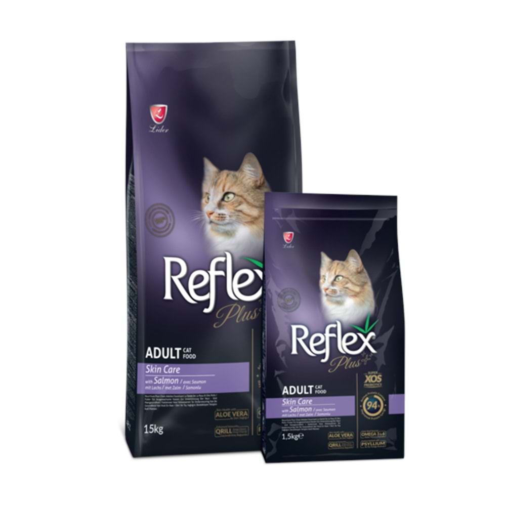 Reflex Plus Skin Care Somonlu Yetişkin Kedi Maması 15 kg