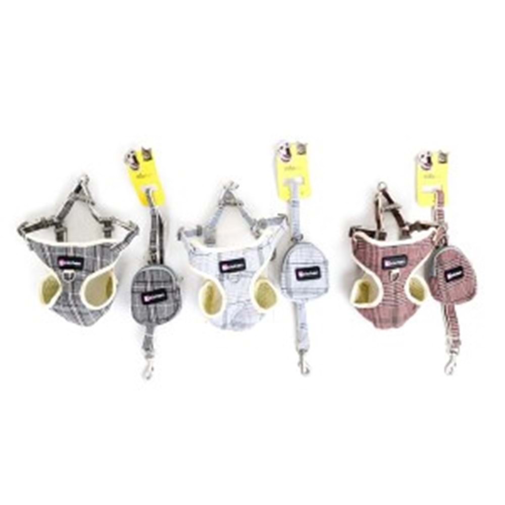 21-1-48 CADOPET 1 CM SIRT ÇANTALI FİLELİ BEL TASMA TAKIM