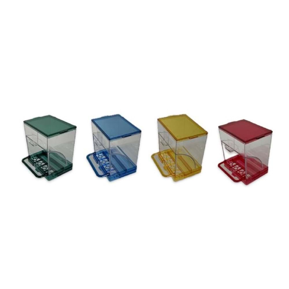07676-BİRDLİFE AKILLI YEMLİK ŞEFFAF MİX COLOR