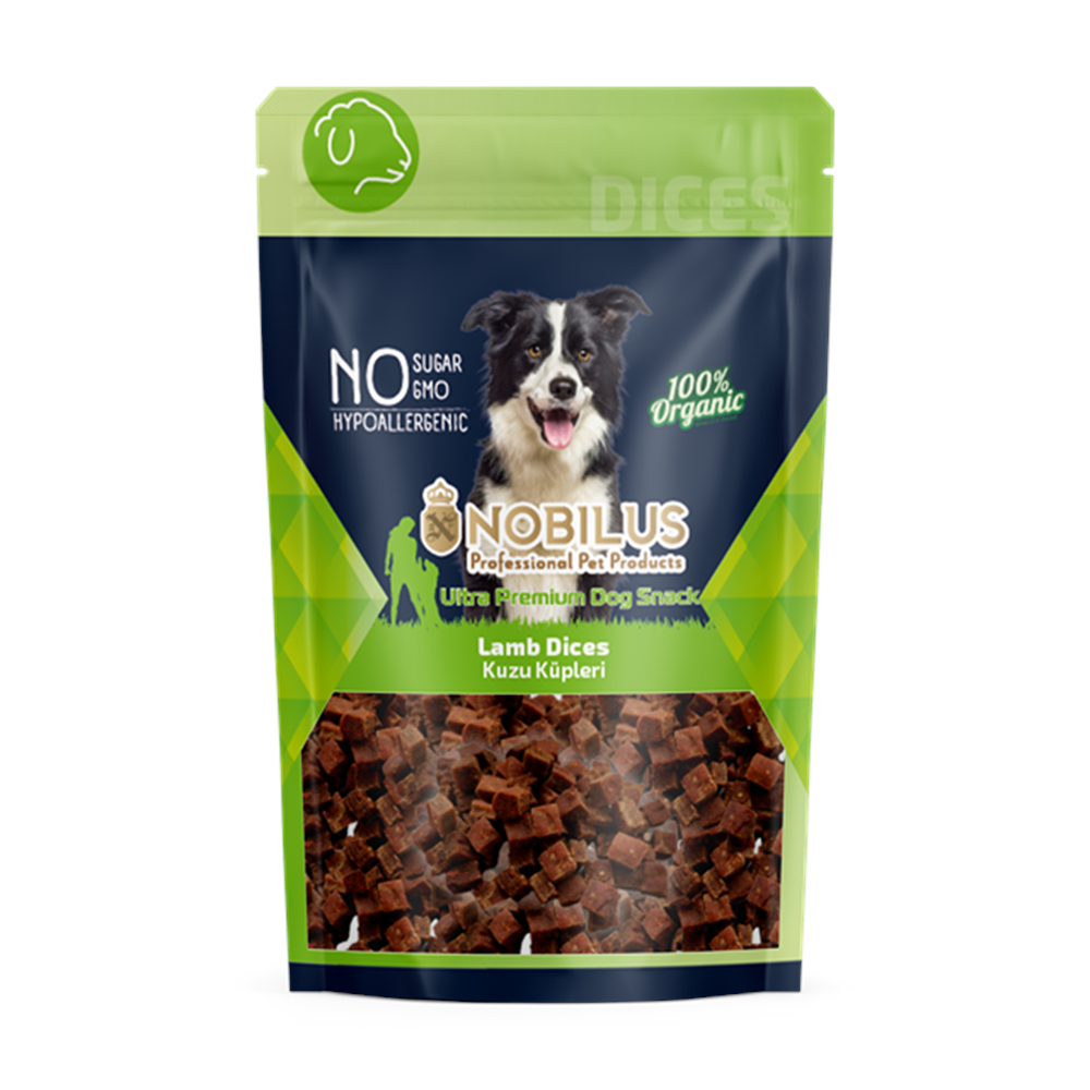 NOBİLUS KUZU ETLİ KÜP LOKMA Köpek Ödülü 80Gr