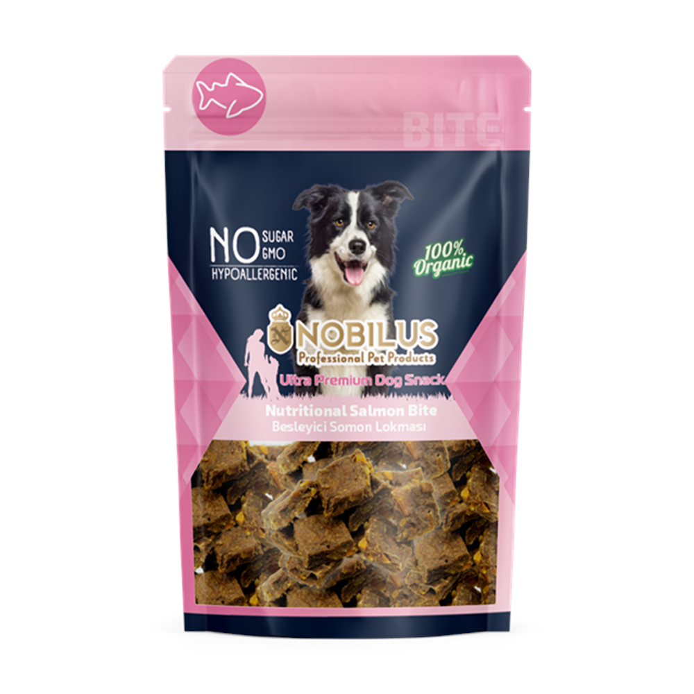 NOBİLUS EKSTRA BESLEYİCİ SOMON LOKMALARI Köpek Ödülü 80Gr