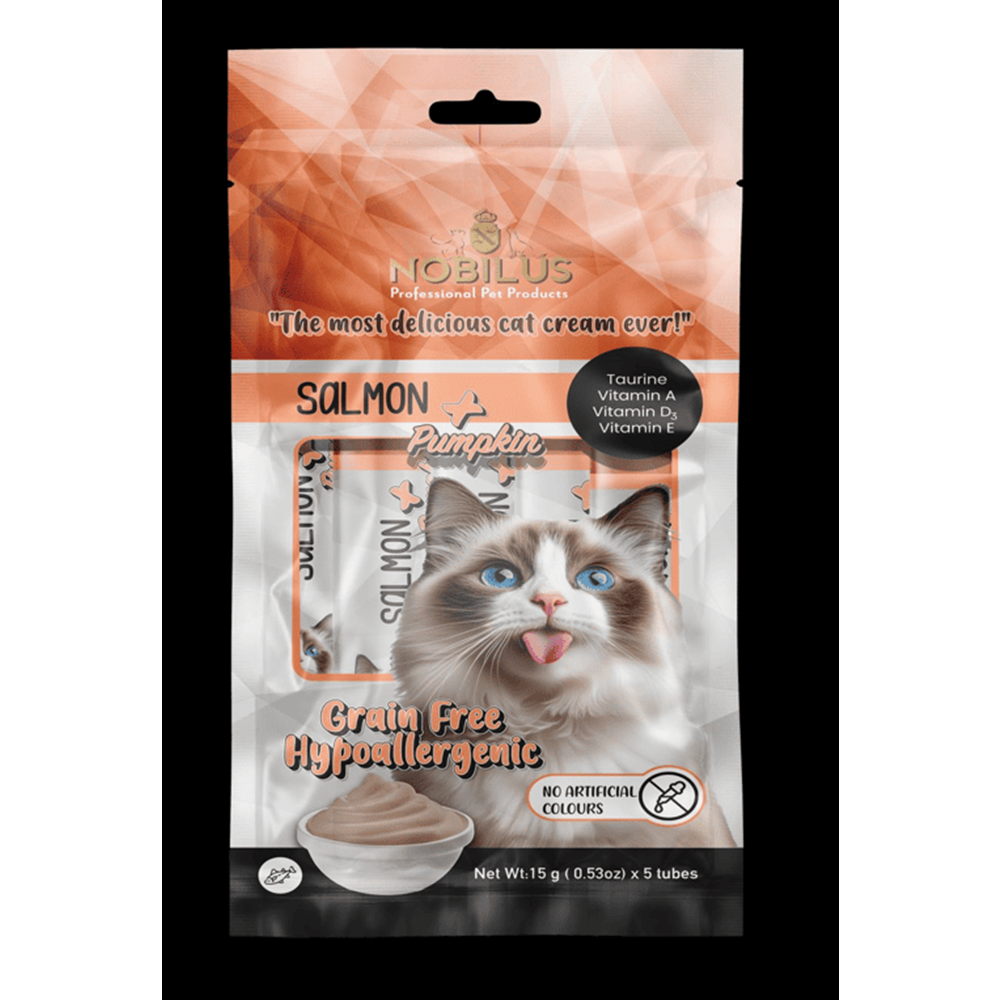 NOBILUS SOMON VE BALKABAKLI KEDİ KREMA ÖDÜLÜ 5x15g