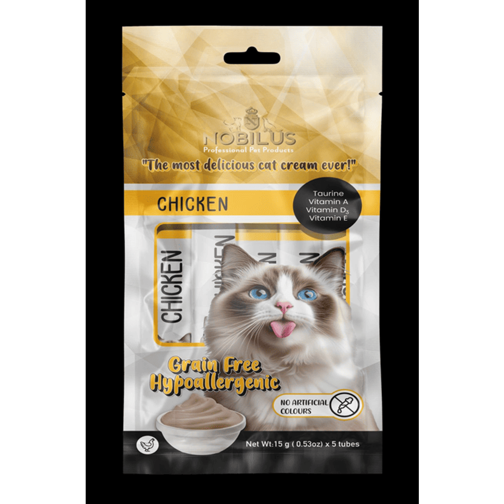 NOBILUS TAVUKLU KEDİ KREMA ÖDÜLÜ 5x15g