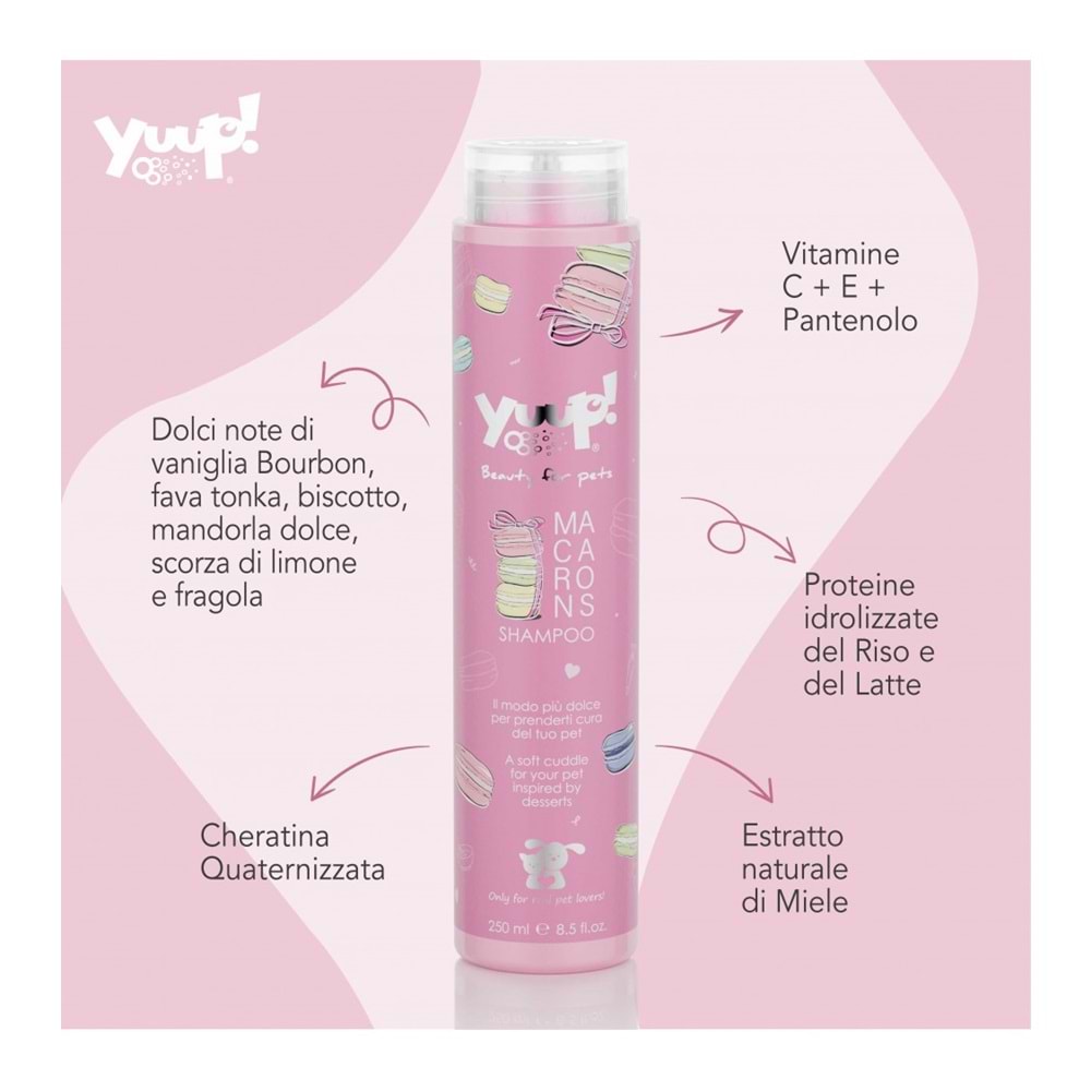 Yuup! Home- Macarons Shampoo 250 ml/8.5fl.oz made in italy