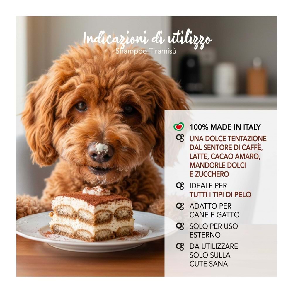 Yuup! Home-Tiramisü Shampoo 250 ml/8.5fl.oz made in italy