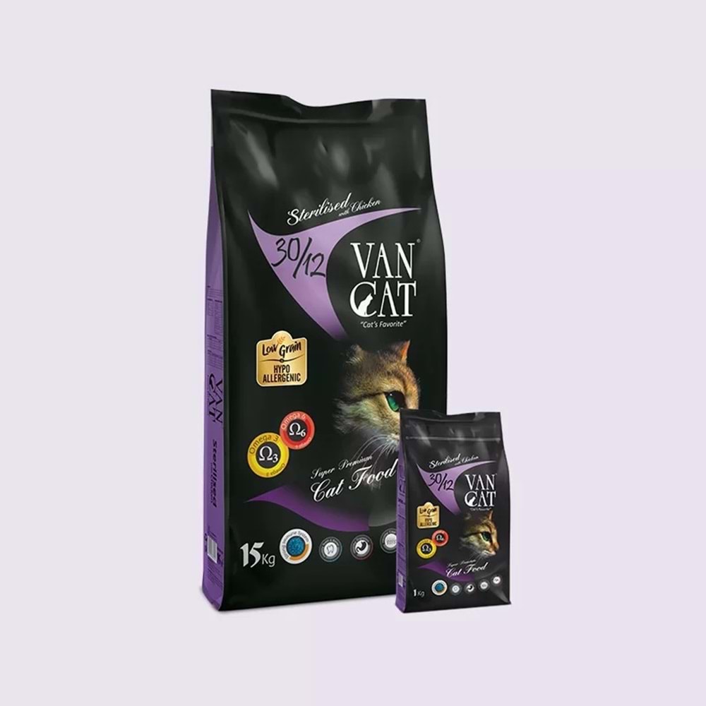 VANCAT KISIRLAŞTIRILMIŞ KEDİ MAMASI 1 KG