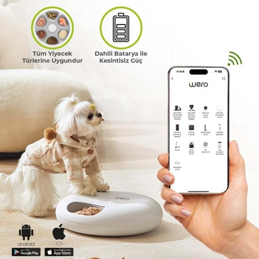 Wero F13-W6 Öğün Yaş Mama Kabı (WiFi)